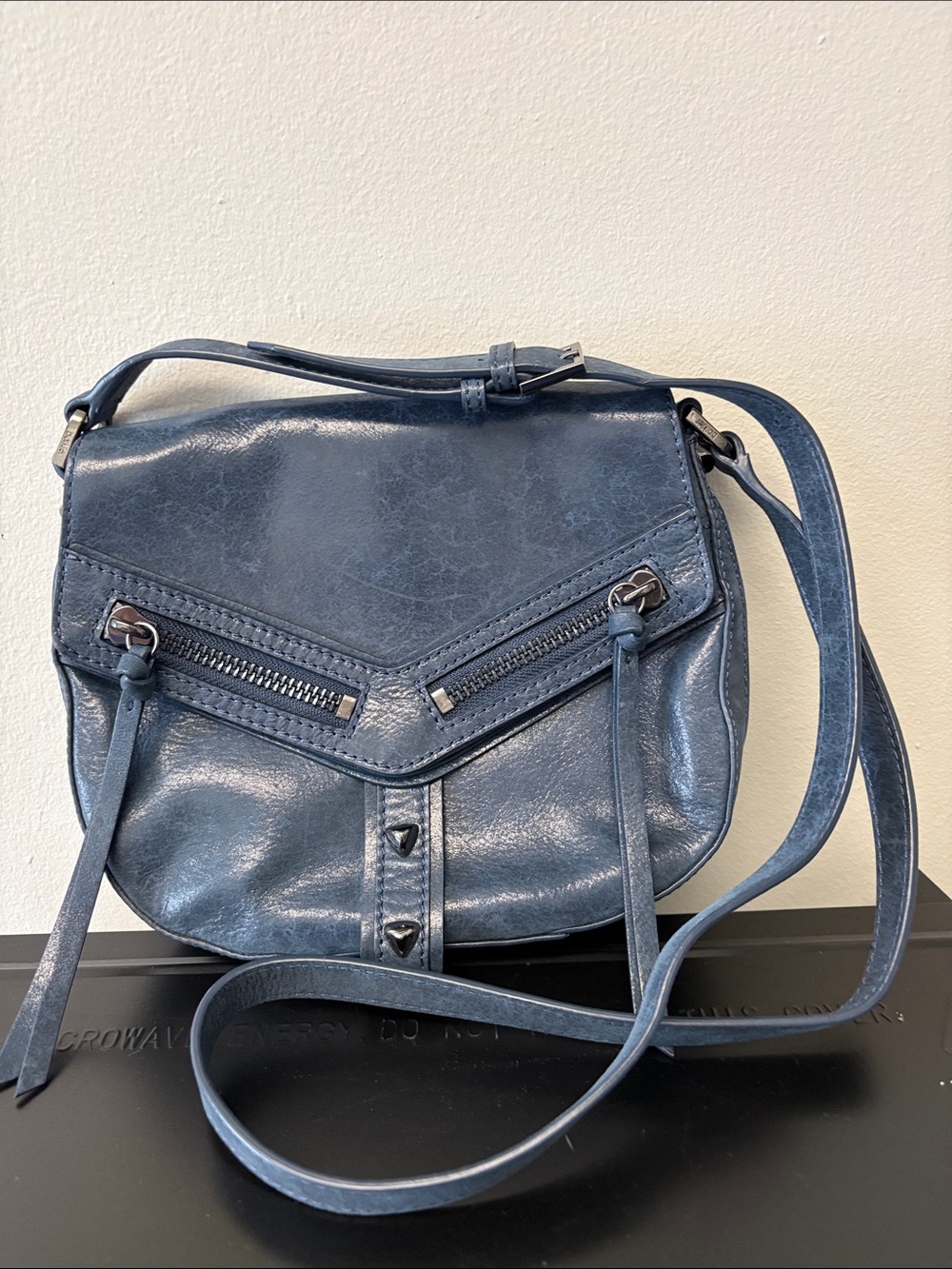 Botkier New York Navy Blue Crossbody Bag Purse with Brushed Finish - Like new